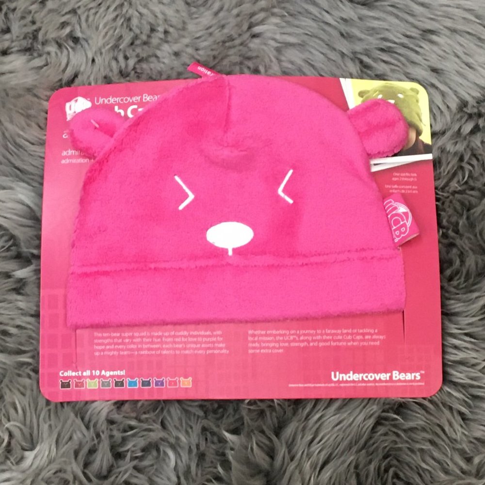 Lug | Girl's Undercover Bears Winter Hat | Pink | One Size (2-6 years)